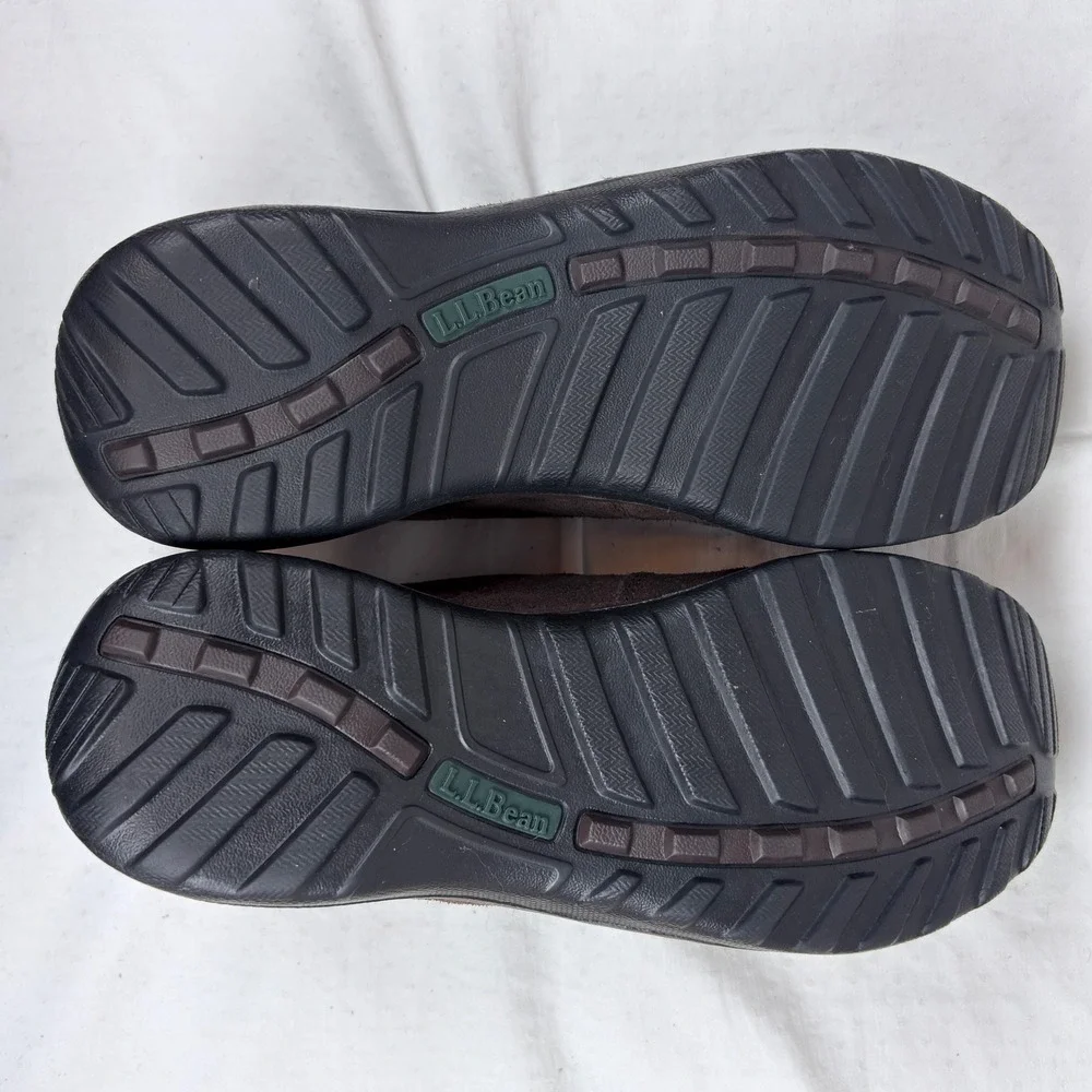 LL Bean Mens Comfort Mocs Brown Suede Slip On Shoes 10.5 Wide Classic Outdoors